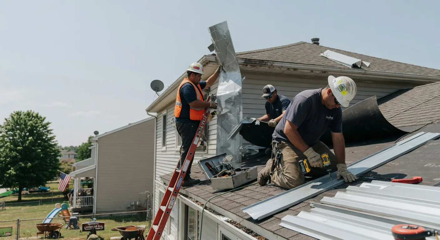 Storm Damage Metal Roof Repair in West Park, NY